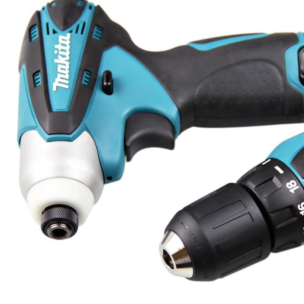 Combo de Parafusadeira Impacto e Furadeira Parafusadeira 12V Li-ion Bivolt com Maleta MAKITA-LCT204