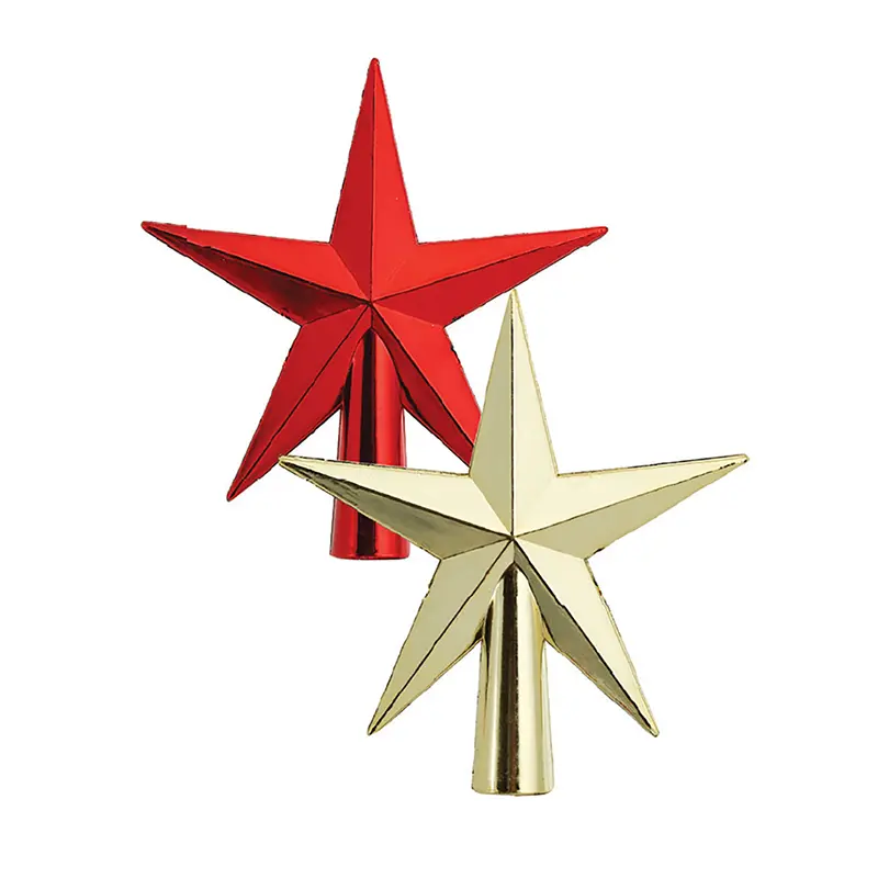 Enfeite Árvore Natal Estrela Vermelha ou Dourada